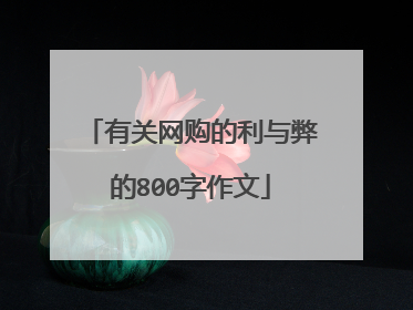 有关网购的利与弊的800字作文