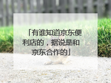 有谁知道京东便利店的,据说是和京东合作的