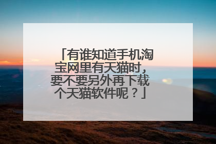 有谁知道手机淘宝网里有天猫时,要不要另外再下载个天猫软件呢?