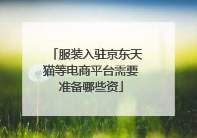 服装入驻京东天猫等电商平台需要准备哪些资