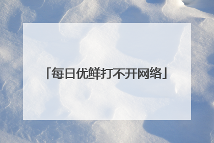 每日优鲜打不开网络