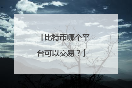 比特币哪个平台可以交易?