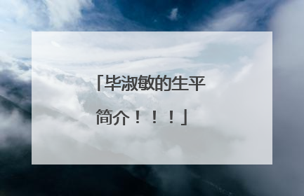 毕淑敏的生平简介！！！