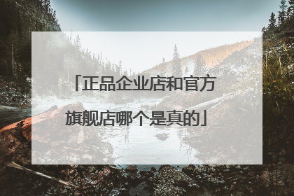 正品企业店和官方旗舰店哪个是真的