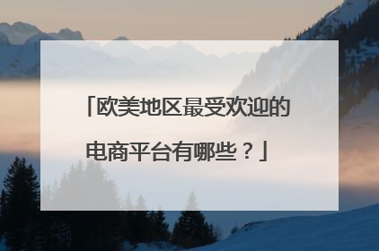 欧美地区最受欢迎的电商平台有哪些?