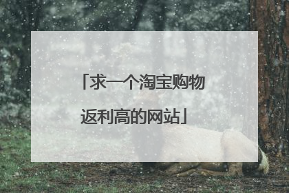 求一个淘宝购物返利高的网站