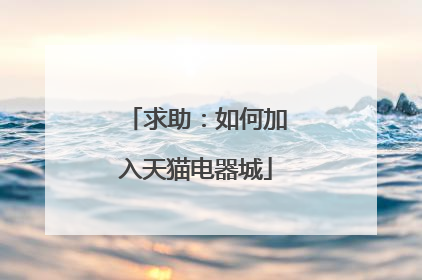 求助:如何加入天猫电器城