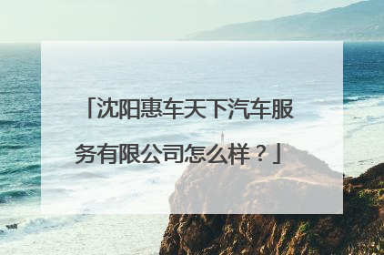 沈阳惠车天下汽车服务有限公司怎么样?