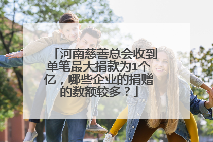 河南慈善总会收到单笔最大捐款为1个亿,哪些企业的捐赠的数额较多?