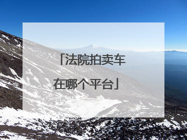 法院拍卖车在哪个平台