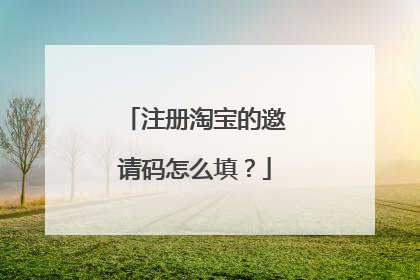 注册淘宝的邀请码怎么填?