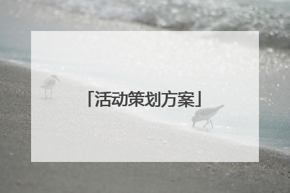 活动策划方案