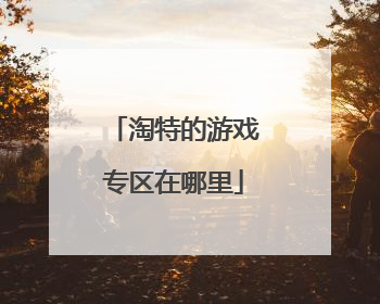 淘特的游戏专区在哪里