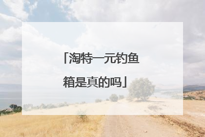 淘特一元钓鱼箱是真的吗