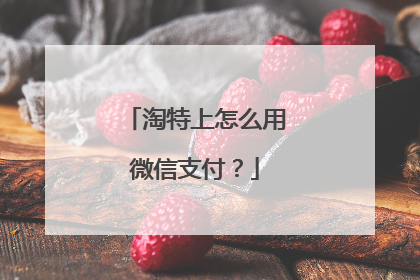 淘特上怎么用微信支付?