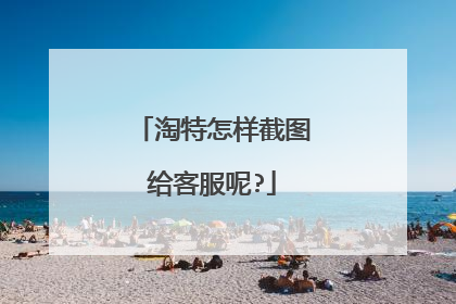 淘特怎样截图给客服呢?