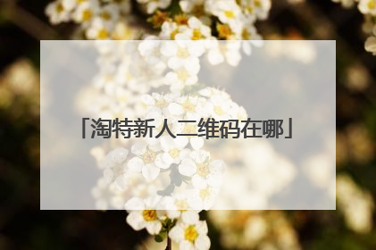 淘特新人二维码在哪