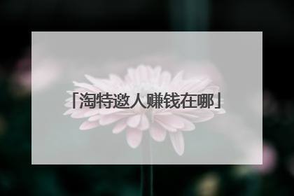 淘特邀人赚钱在哪