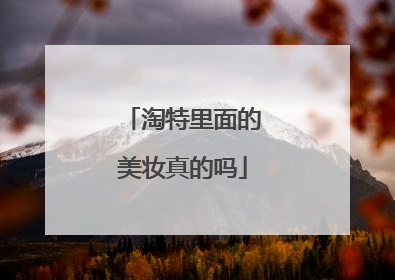 淘特里面的美妆真的吗