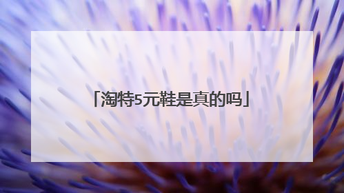 淘特5元鞋是真的吗