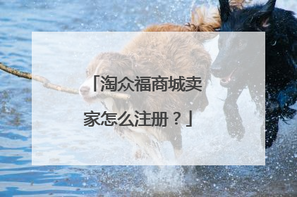 淘众福商城卖家怎么注册?