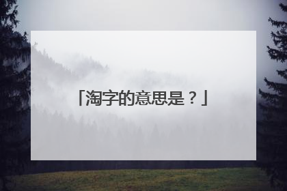 淘字的意思是?