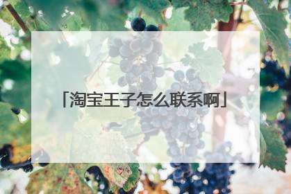 淘宝王子怎么联系啊