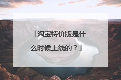 淘宝特价版是什么时候上线的?