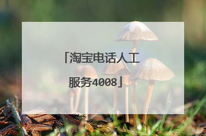 淘宝电话人工服务4008