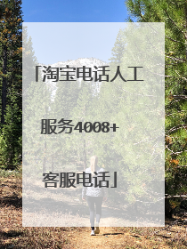 淘宝电话人工服务4008+客服电话