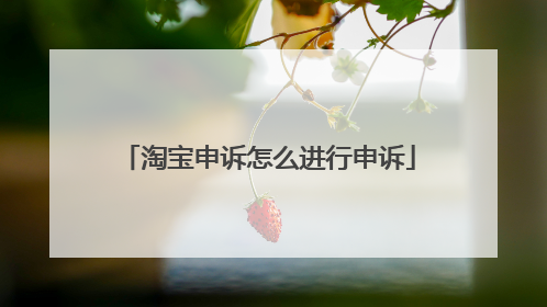 淘宝申诉怎么进行申诉