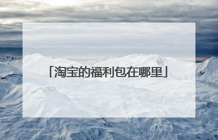 淘宝的福利包在哪里