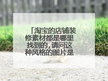 淘宝的店铺装修素材都是哪里找到的,请问这种风格的图片是哪里能找到的