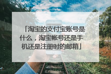 淘宝的支付宝账号是什么,淘宝帐号还是手机还是注册时的邮箱