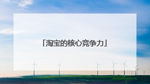 淘宝的核心竞争力