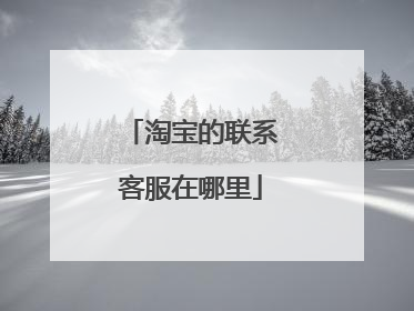 淘宝的联系客服在哪里