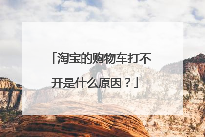 淘宝的购物车打不开是什么原因？