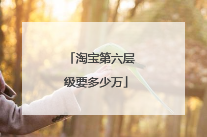 淘宝第六层级要多少万