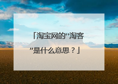 淘宝网的“淘客”是什么意思?