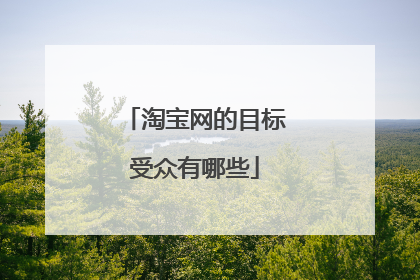 淘宝网的目标受众有哪些