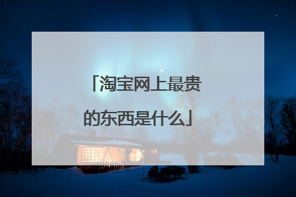 淘宝网上最贵的东西是什么