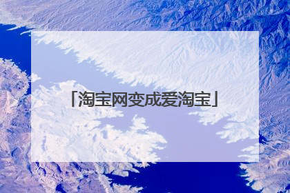 淘宝网变成爱淘宝
