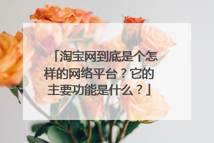 淘宝网到底是个怎样的网络平台？它的主要功能是什么？