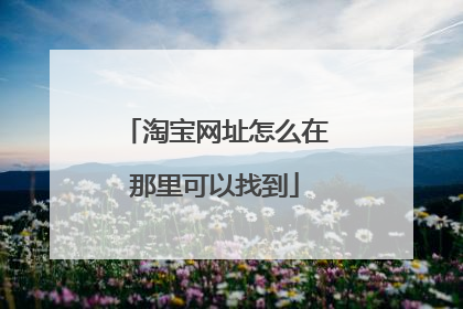 淘宝网址怎么在那里可以找到