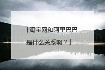 淘宝网和阿里巴巴是什么关系啊?