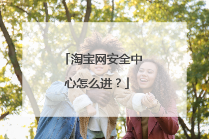 淘宝网安全中心怎么进?