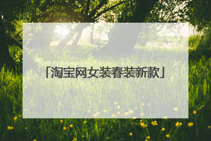 淘宝网女装春装新款
