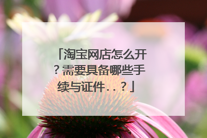 淘宝网店怎么开？需要具备哪些手续与证件..？