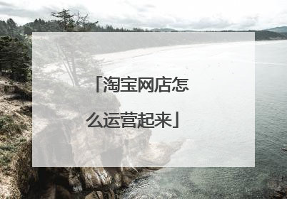 淘宝网店怎么运营起来