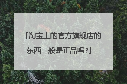 淘宝上的官方旗舰店的东西一般是正品吗?